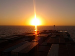 Sunset on Hanjin Lisbon
